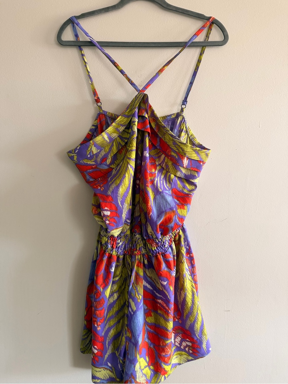 Allen B. By Allen Schwartz Purple, Red & Lime Floral Girls Romper